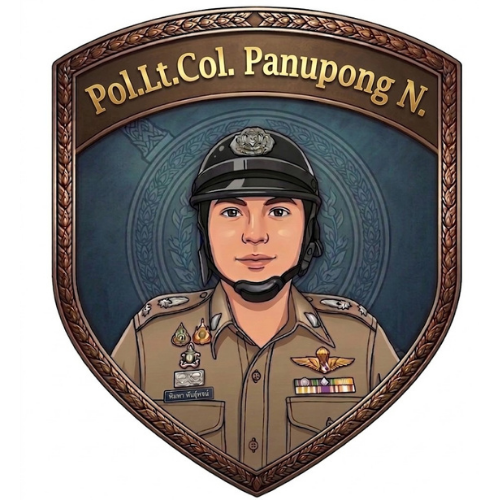 Pol.Lt.Col. Panupong N. Police Badge