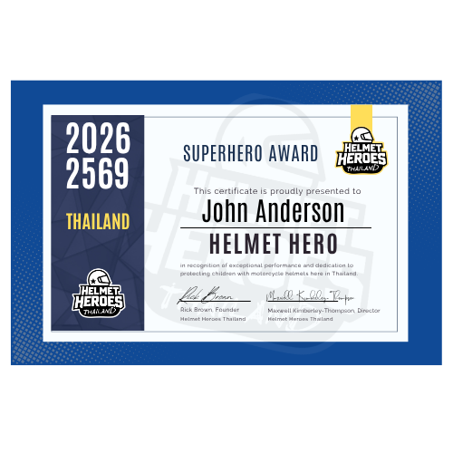 Helmet Heroes Certificate